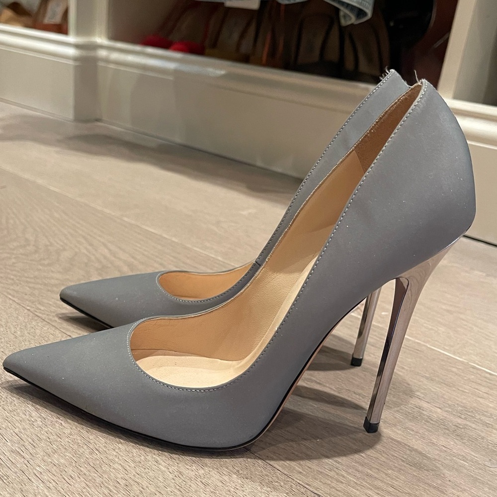 Jimmy Choo nylon gray pumps 👠